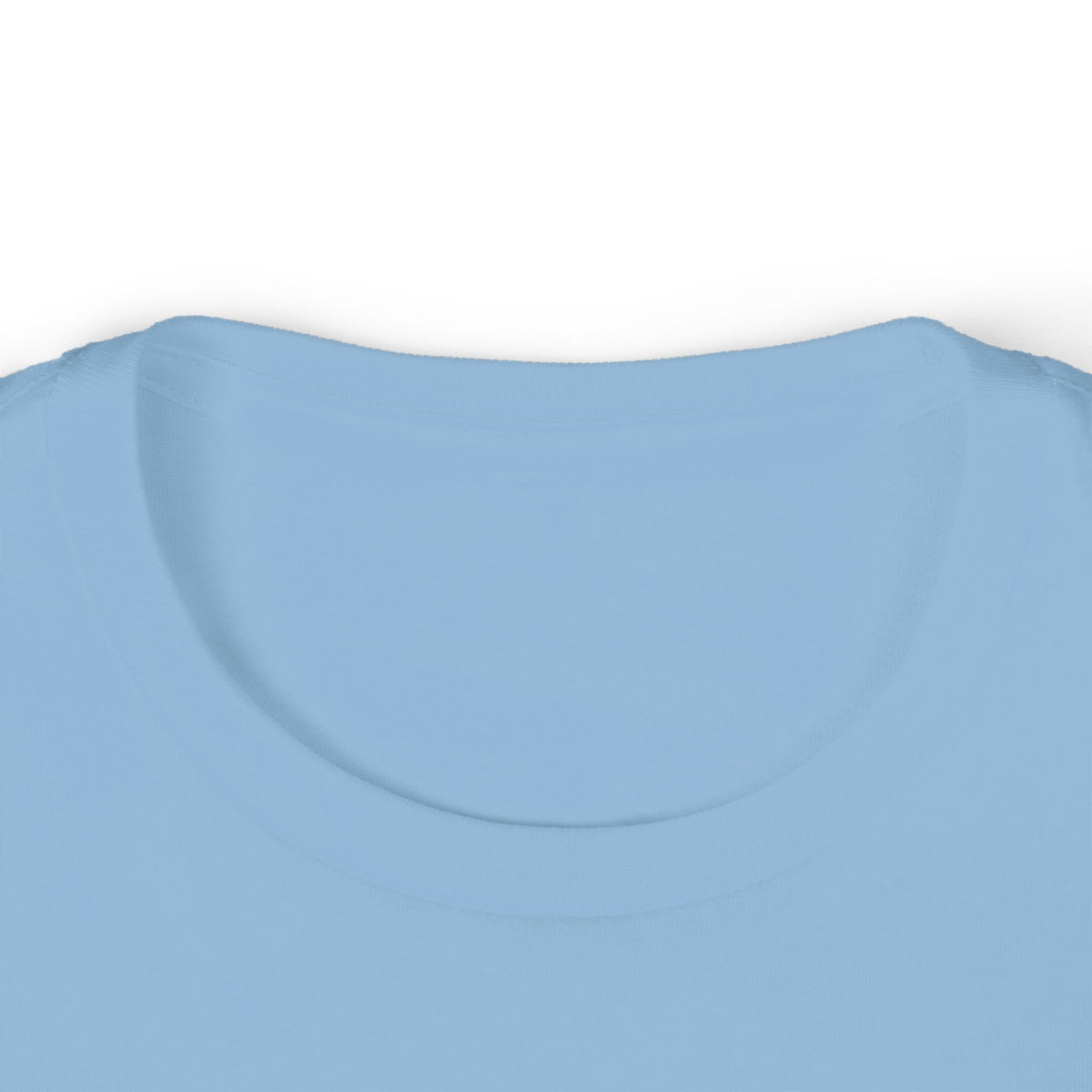 Kids Fearless Goalie Tee in Light Blue - close-up of back neckline and collar seam