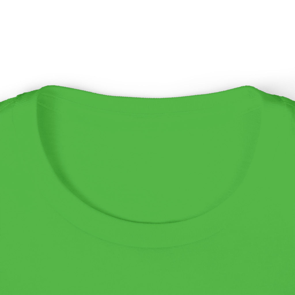 Kids Skate Like A Girl Hockey t-shirt in Apple - close-up of back neckline