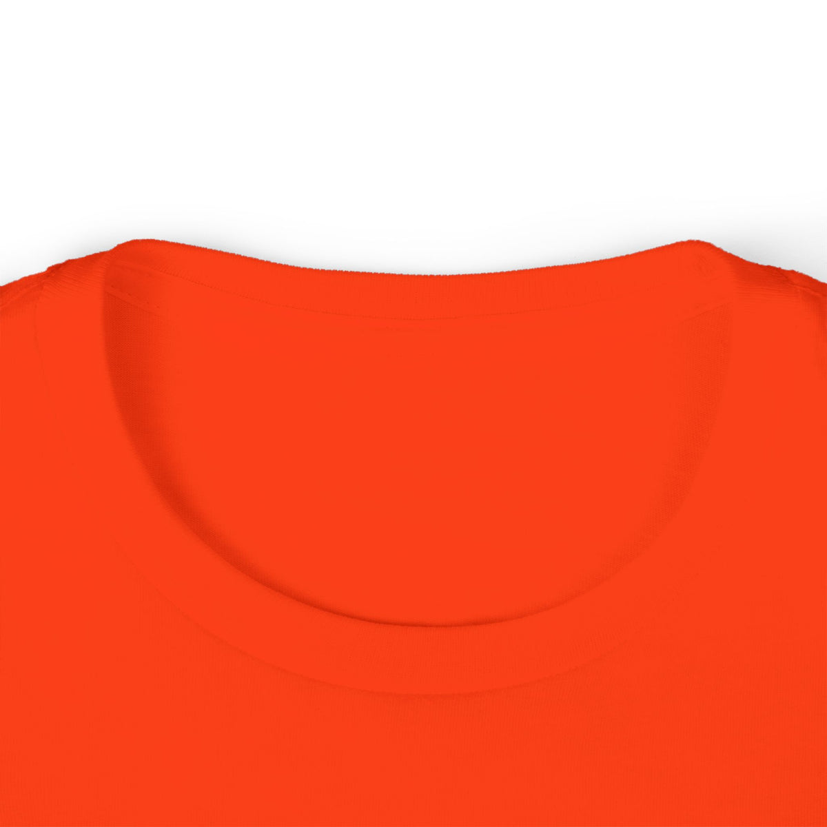 Kids Fearless Goalie Tee in Orange - close-up of back neckline and collar seam