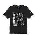 Skate Like A Girl Fearless hockey tee in Black - front, FEARLESS graphic on chest
