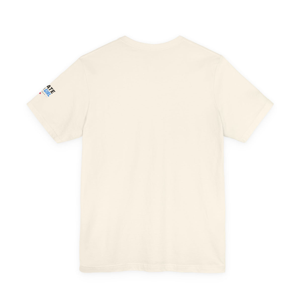 Skate Like A Girl Fearless hockey tee in Natural - back