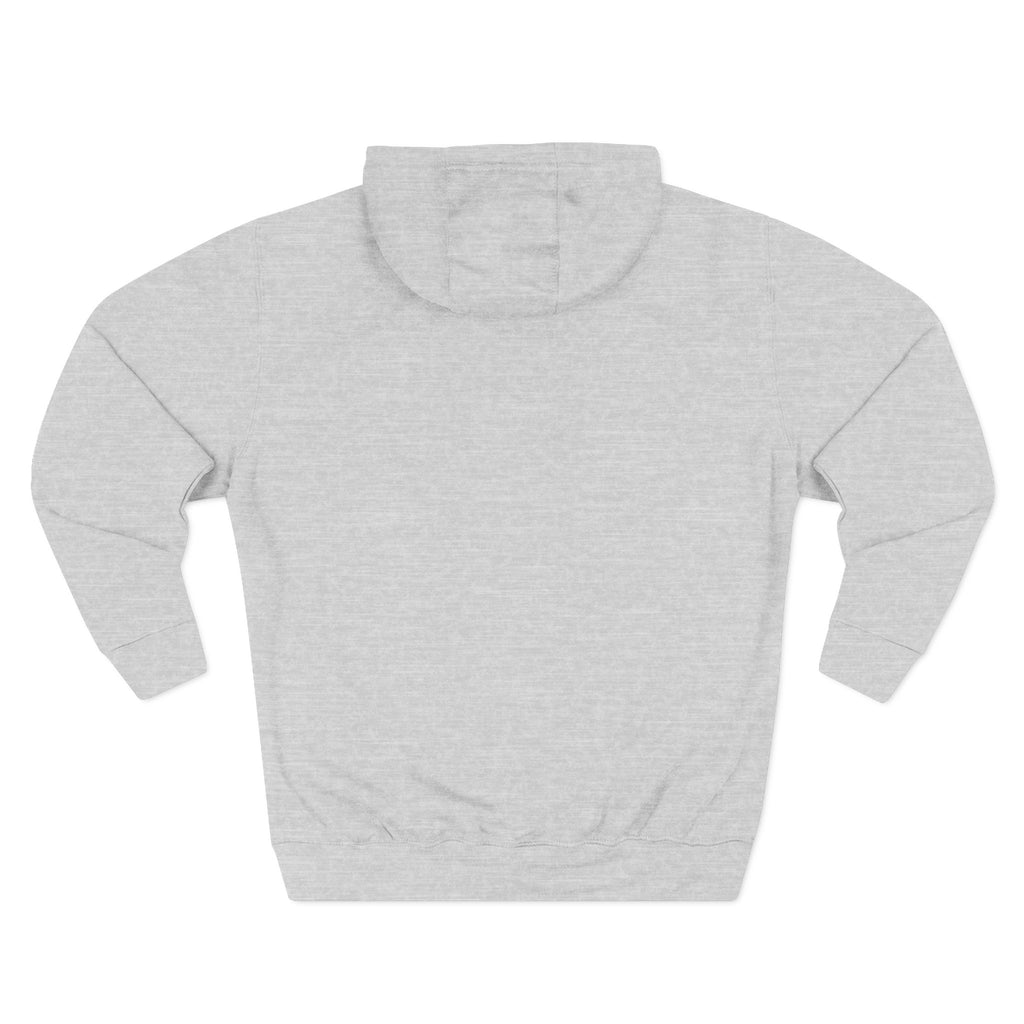 Skate Like A Girl Hockey hoodie in Heather Grey - back view, plain
