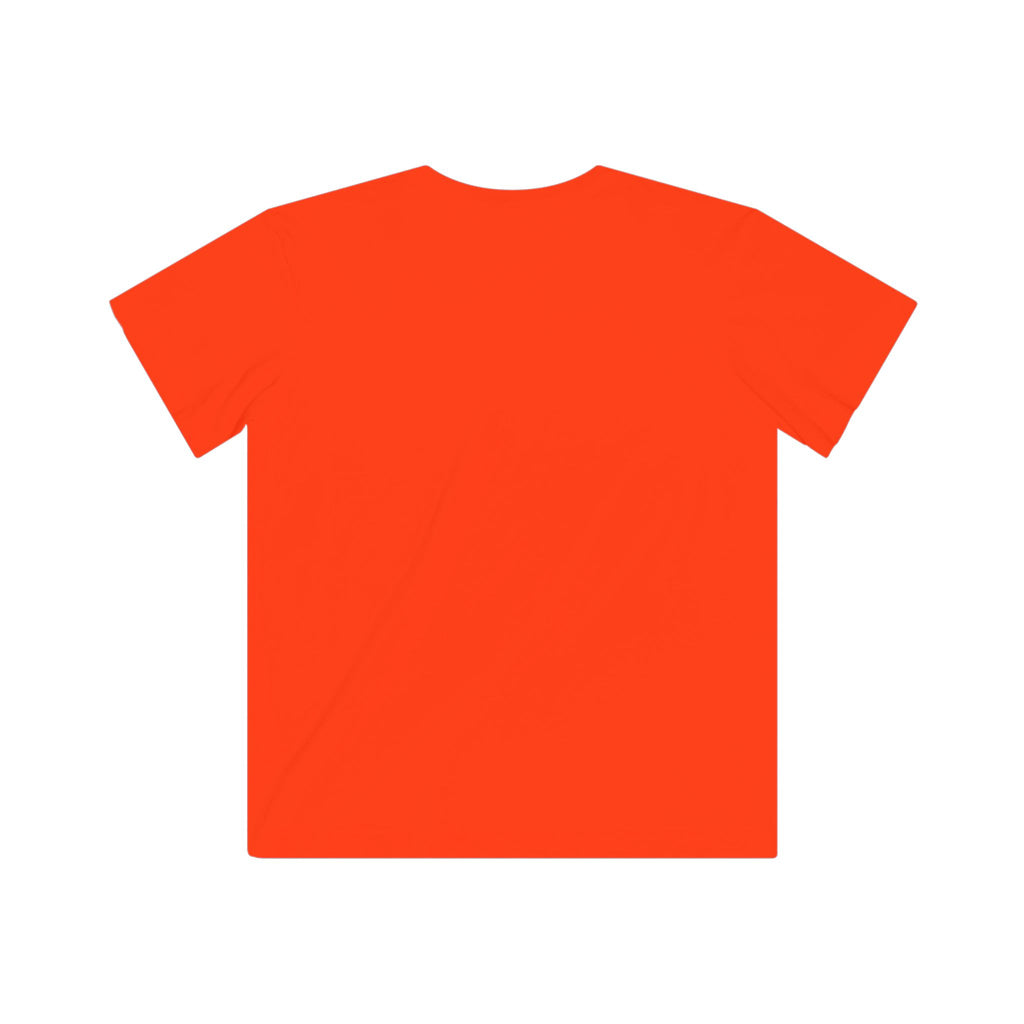 Kids Fearless Goalie Tee in Orange - back view, flat lay, no graphic