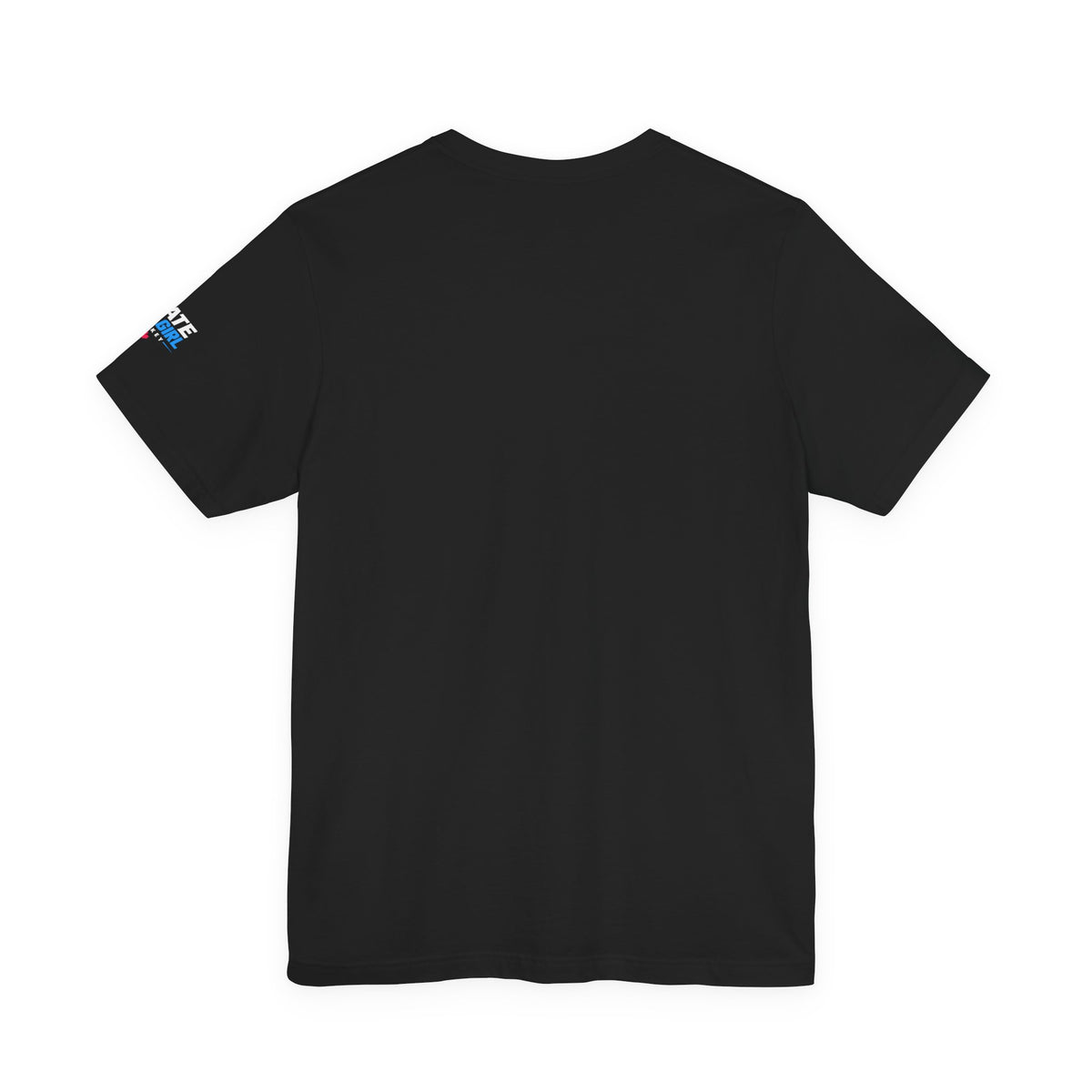 Skate Like A Girl Fearless hockey tee in Black - back