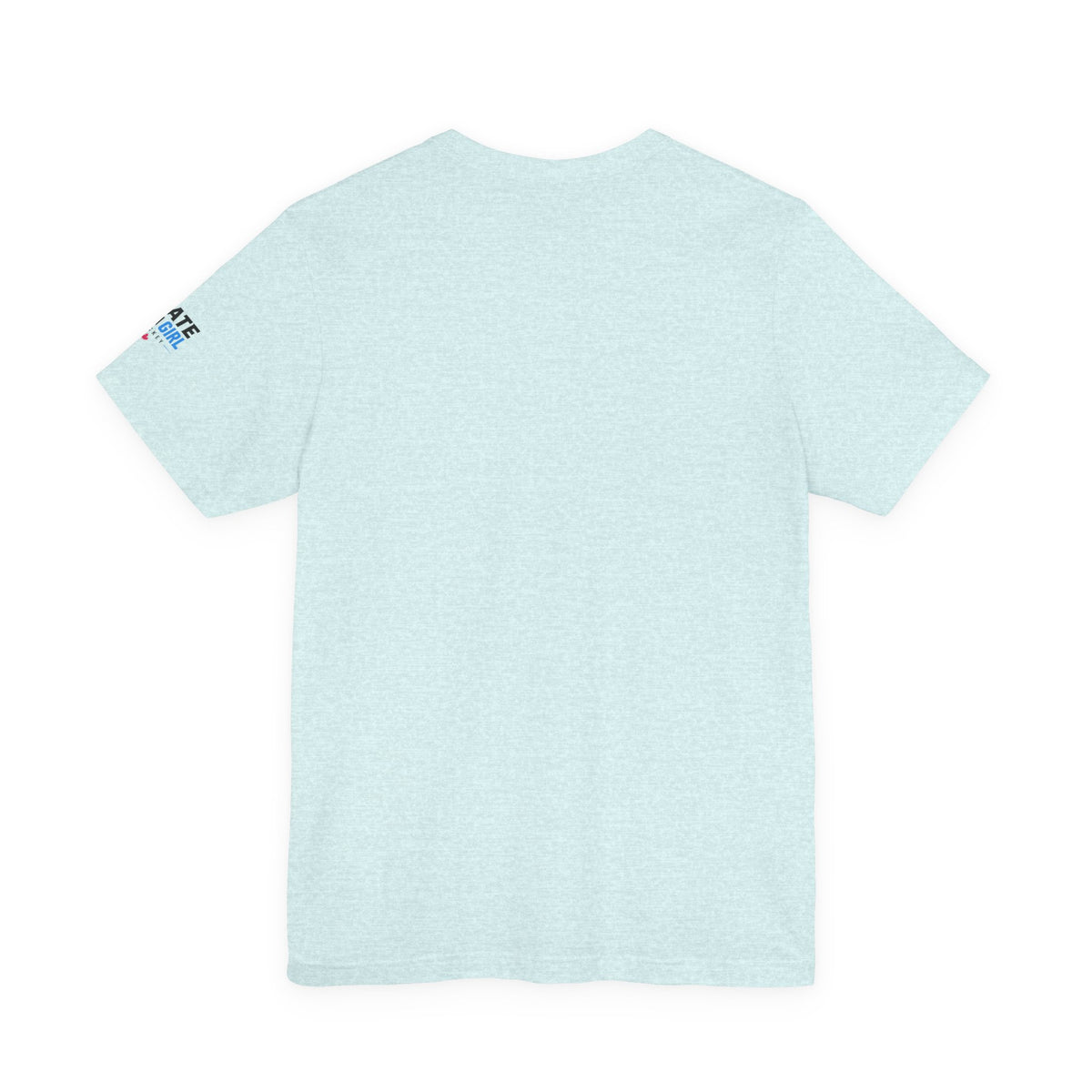 Skate Like A Girl Fearless hockey tee in Heather Prism Ice Blue - back