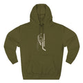 Fearless goalie hockey hoodie in Army Green - front, flat lay