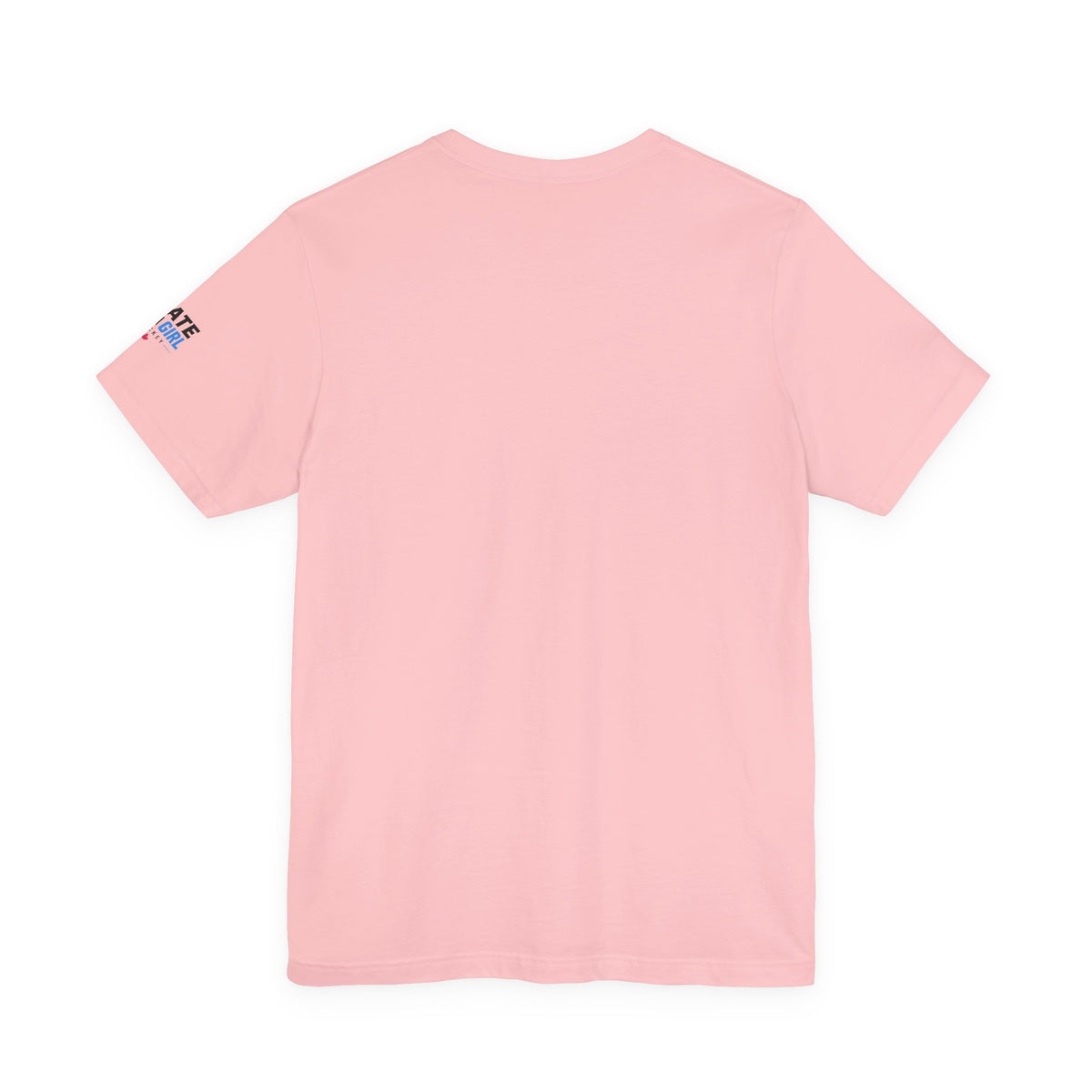 Skate Like A Girl Fearless hockey tee in Pink - back