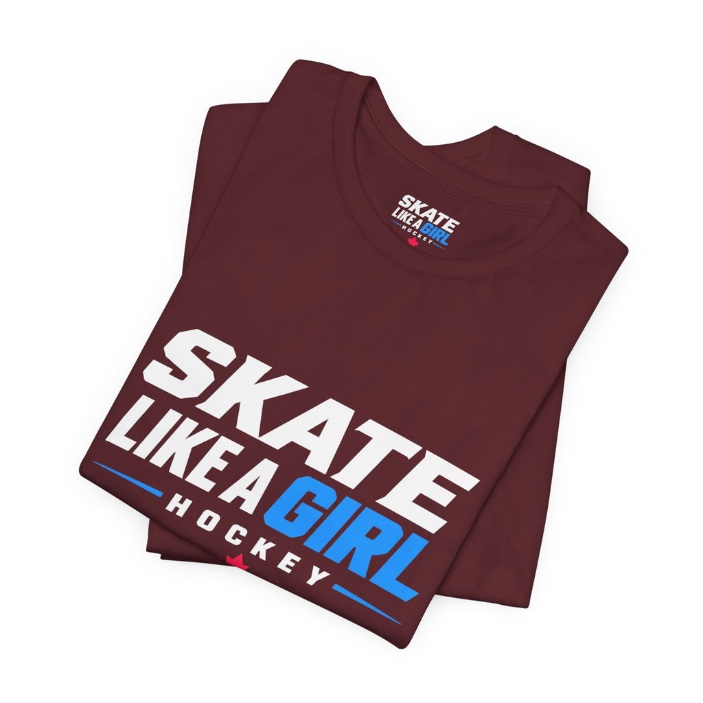 Skate Like A Girl Hockey T-Shirt — Women's Hockey Pride Tee
