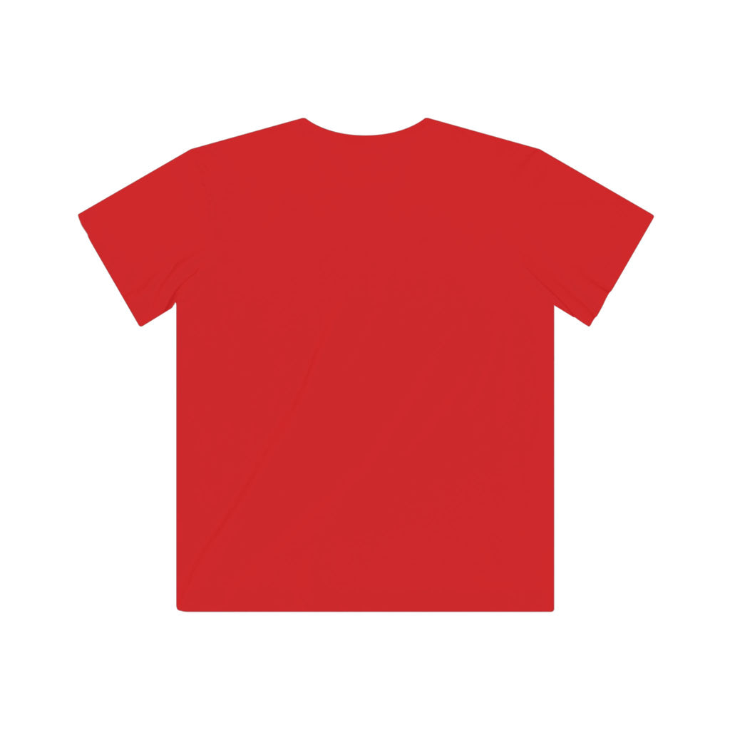 Kids Fearless Goalie Tee in Red - back view, flat lay, no graphic