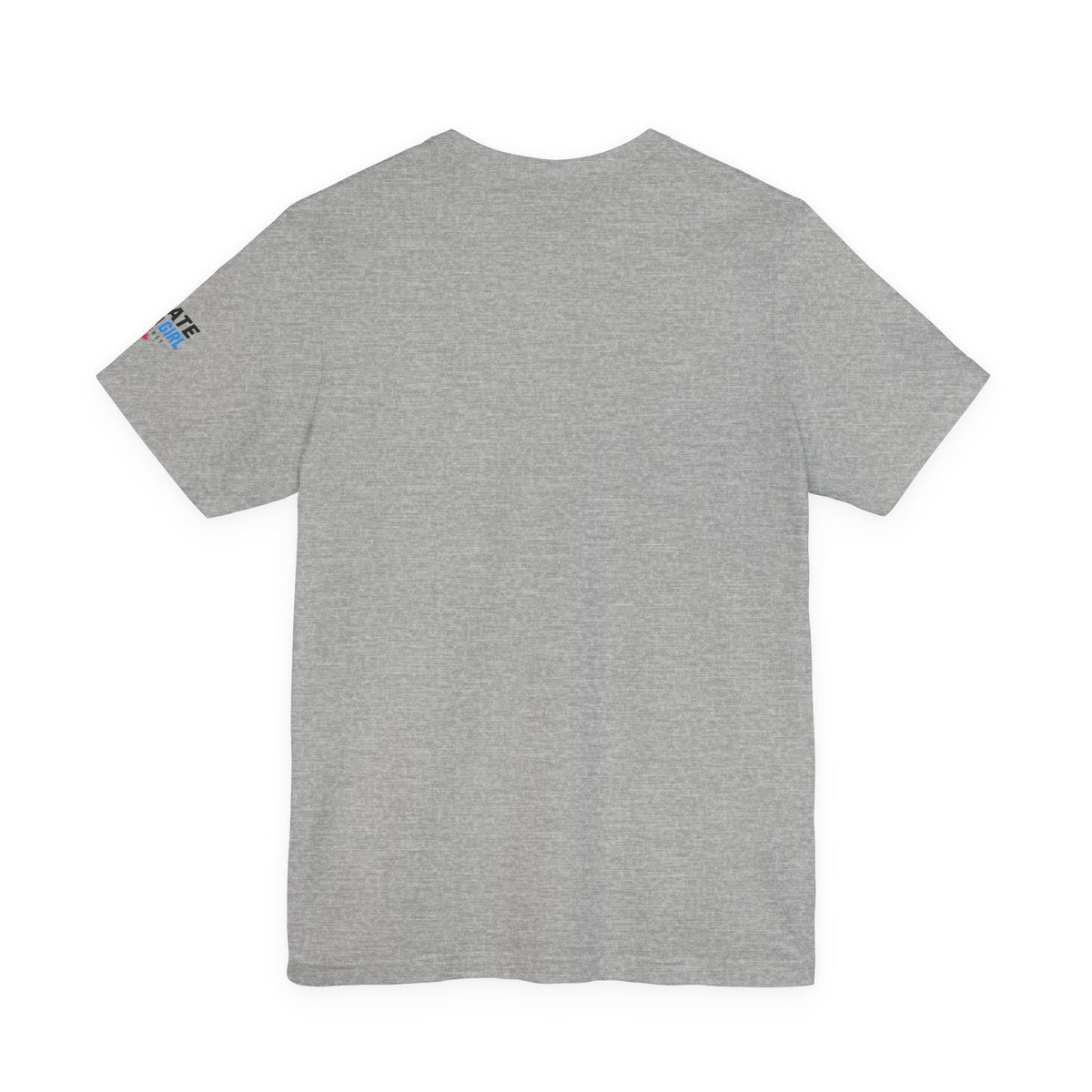 Skate Like A Girl Fearless hockey tee in Athletic Heather - back