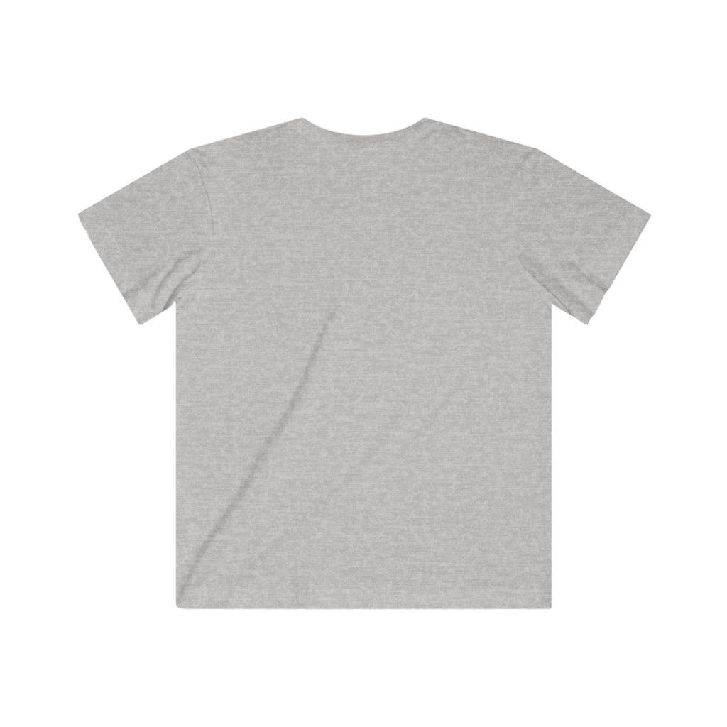 Kids Fearless Goalie Tee in Heather - back view, flat lay, no graphic